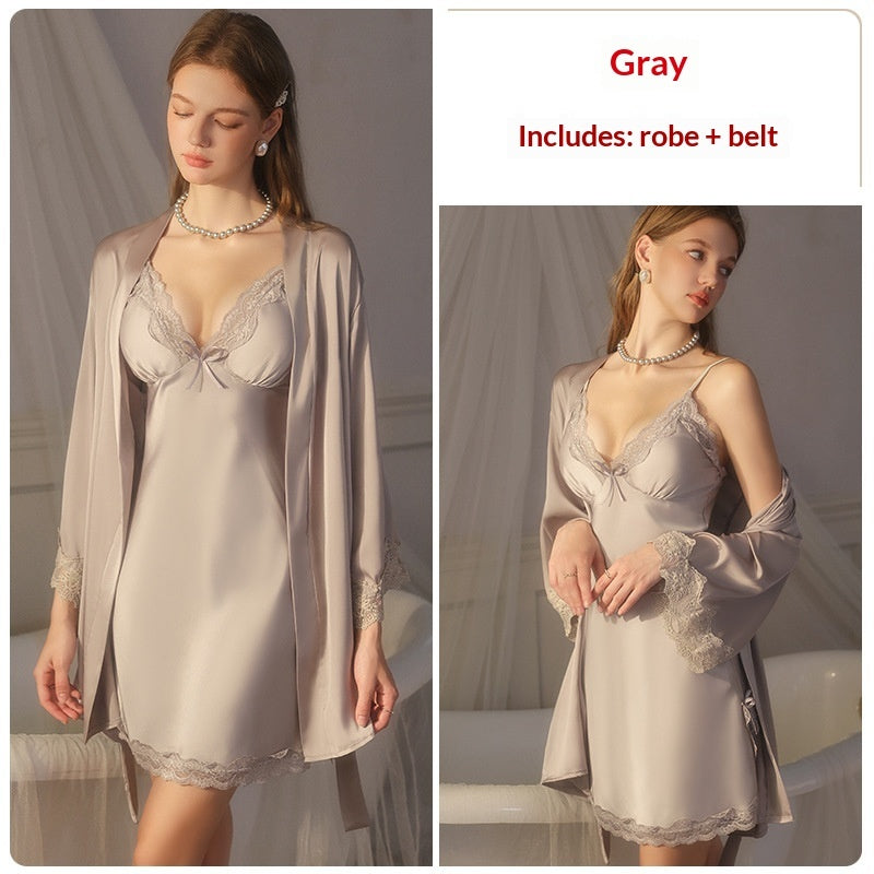 Satin Plus-Size Camisole And Pajama Set