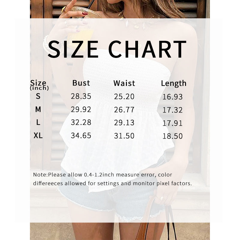 Womens Trendy Tube Top Strapless Ruched Asymmetrical Hem Going Out Outfits Bandeau Shirts