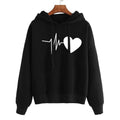 Heart Print Streetwear Hoodies Women Sweatshirt Spring Autumn Long Sleeve Hoodie Clothes