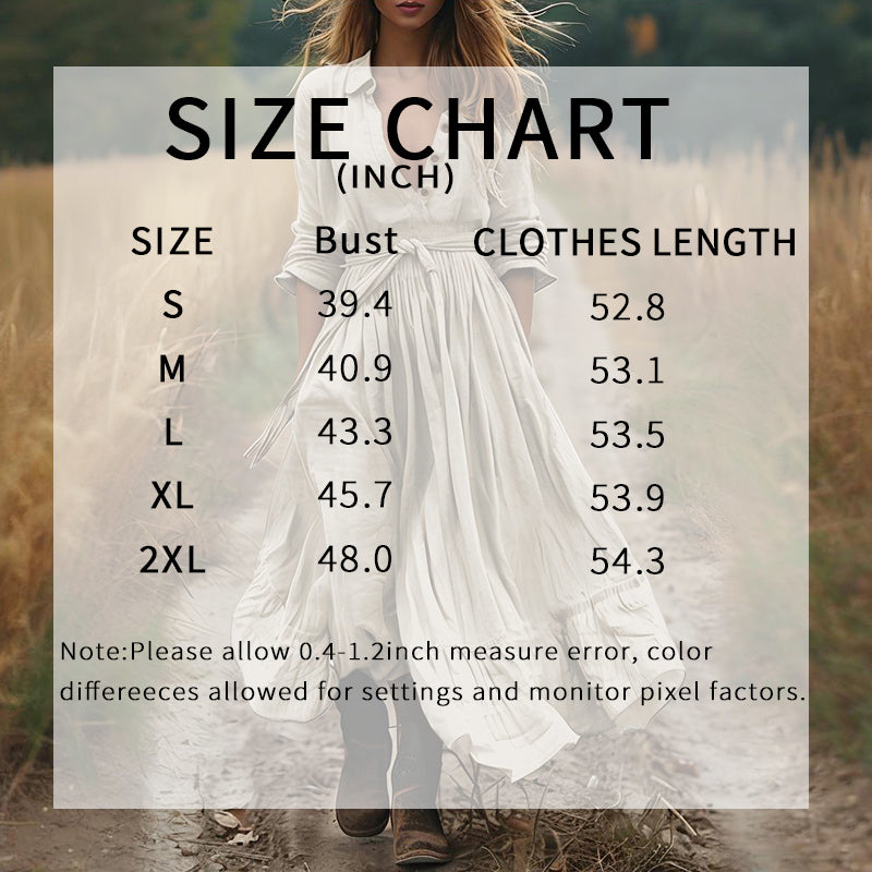 Elegant Women's Fall Dress, Polo Collar Long Sleeve Shirt Dress With Ruffle Tiered Maxi Design